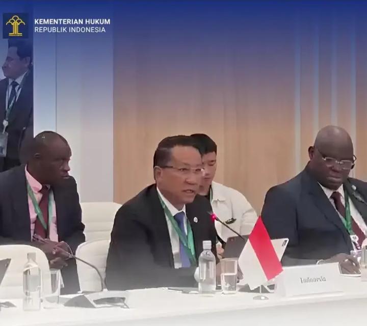 Menteri Hukum RI Bawa Posbakum Desa ke Forum Hukum Dunia di Rusia, Indonesia Tuai Sorotan Internasional