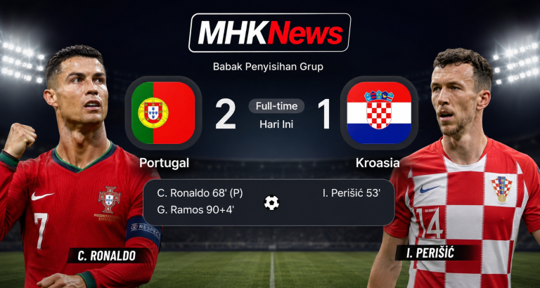 Portugal Singkirkan Kroasia 2-1, Ronaldo Cetak Gol Penalti, Selecao Tantang Spanyol di Babak 16 Besar