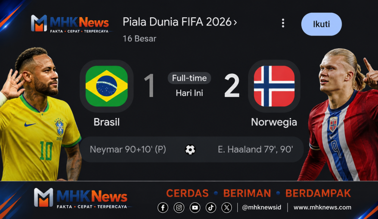 Brasil Tersingkir! Norwegia Bungkam Selecao 2-1, Haaland Jadi Pahlawan Kemenangan